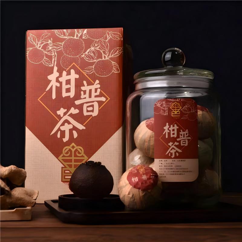 頂級陳皮大紅柑普洱茶