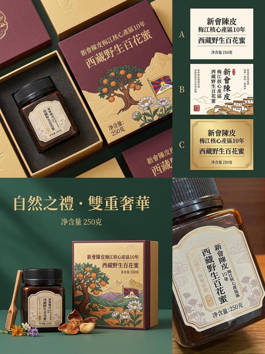 新會陳皮西藏高原野生百花蜜